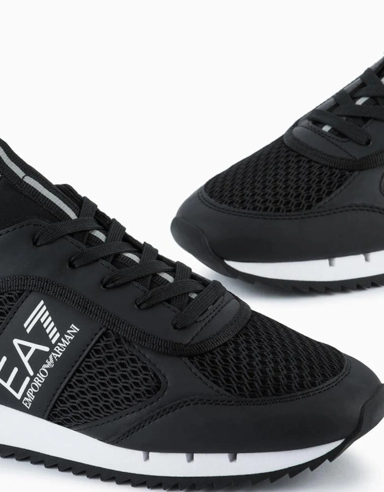 Emporio Armani Mesh Runner Trainers Black/White
