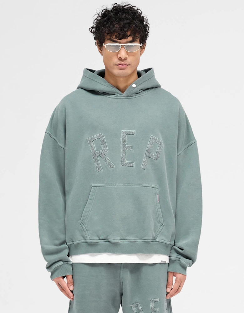 Oversized Fit Rep Applique Hoodie