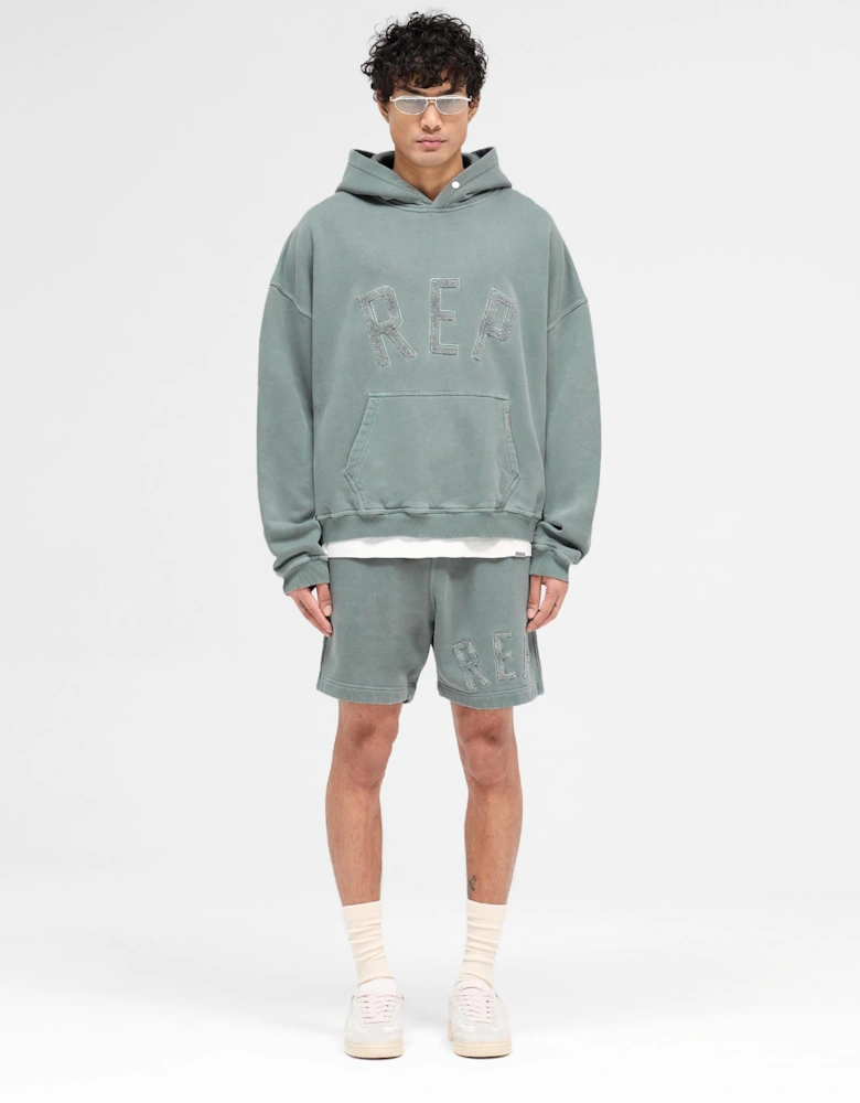 Oversized Fit Rep Applique Hoodie