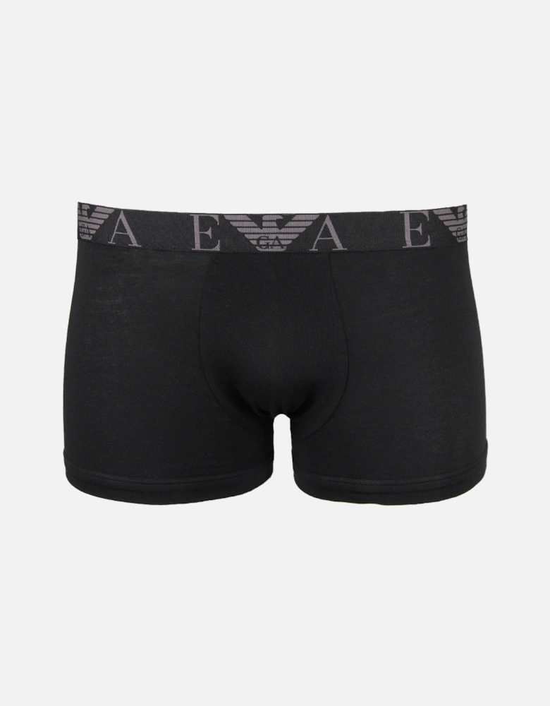 3-Pack Bold Monogram Boxer Trunks, Black