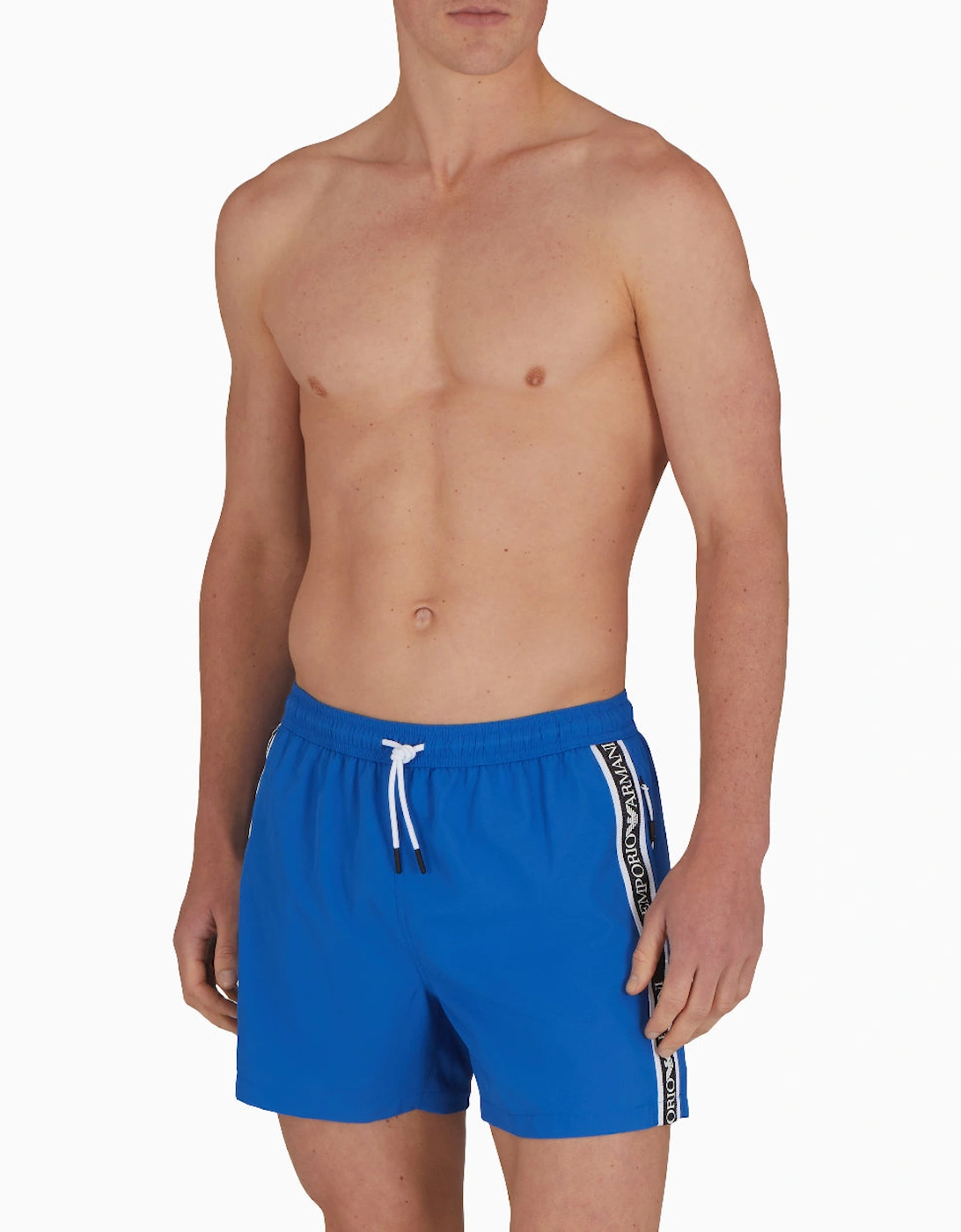 Logo Tape Swim Shorts, Ultramarine