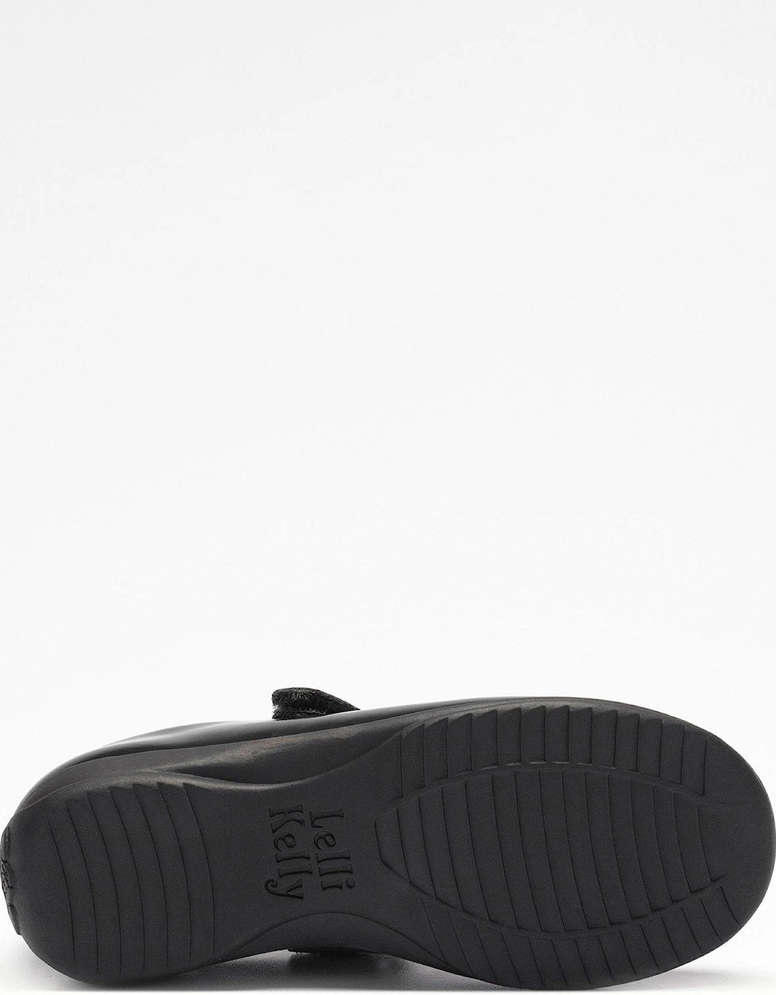 Alexandra Navy Bracelet Removeable Bow Patent Shoe - Navy