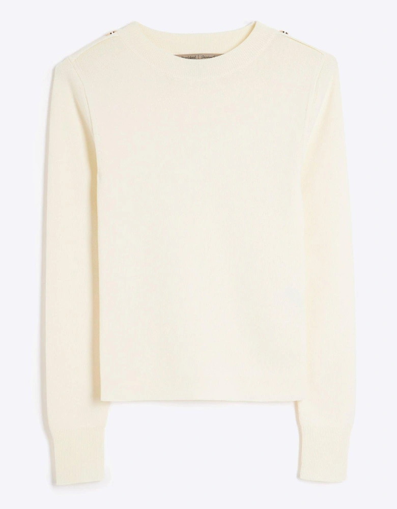 Long Sleeve Bodyfit Top - Cream