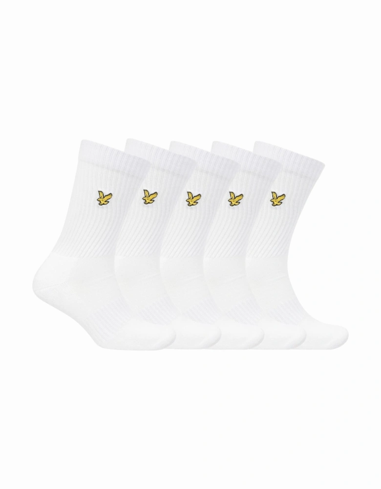 5-Pack Camdyn Sports Socks, White