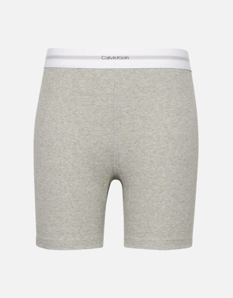 Women Modern Rib Cycling Shorts, Grey Heather