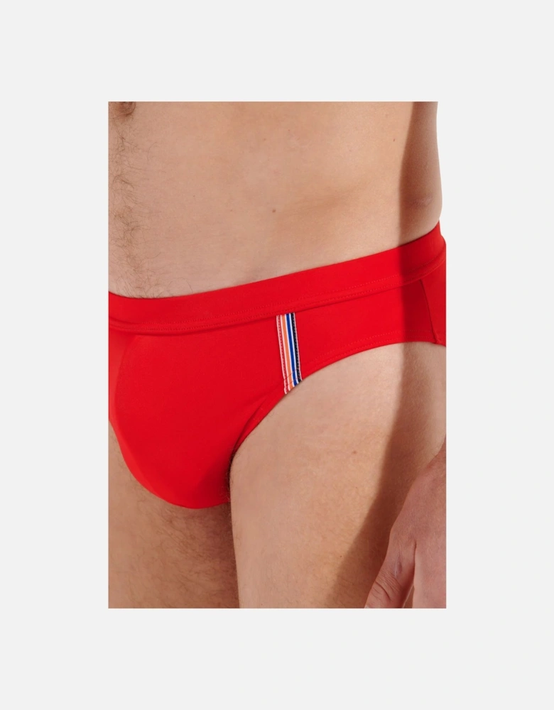 Nautical Cup Swim Mini Briefs, Red