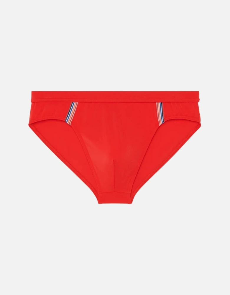 Nautical Cup Swim Mini Briefs, Red