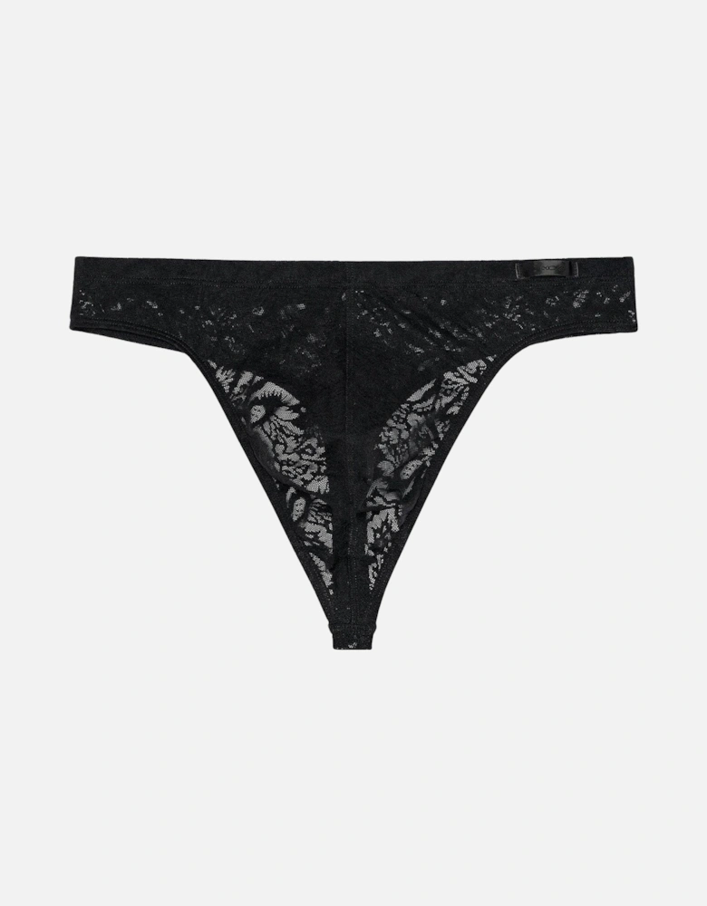 Temptation Free Cut Lace G-String, Black