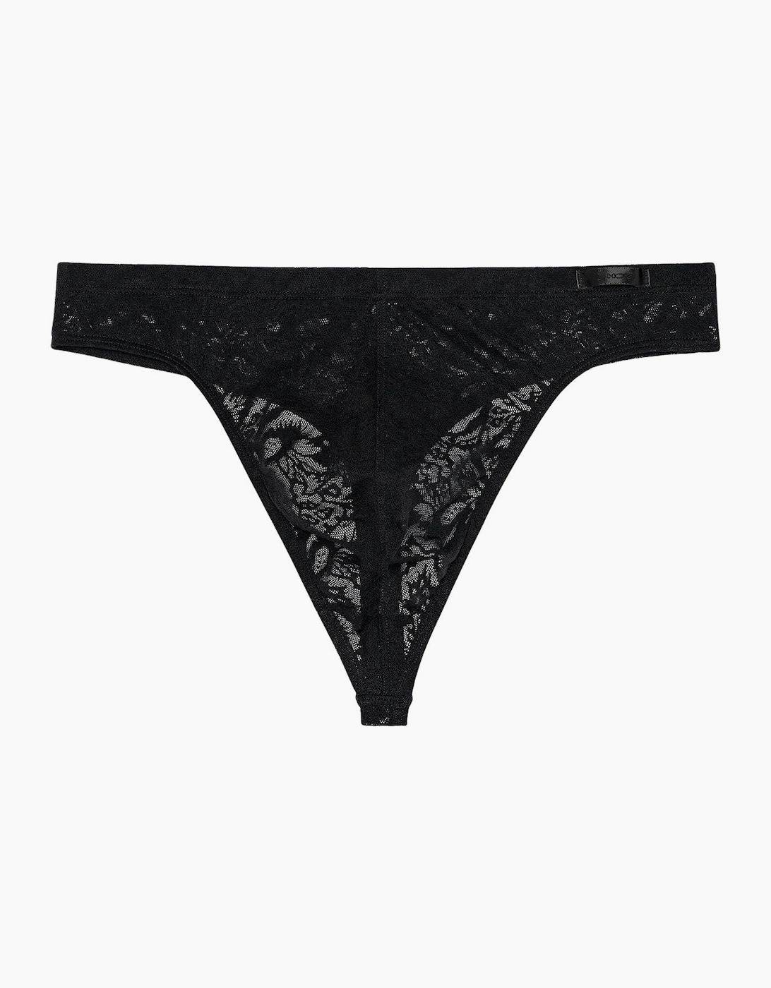 HOM Hom Men's Temptation Free Cut Lace G-String, Black