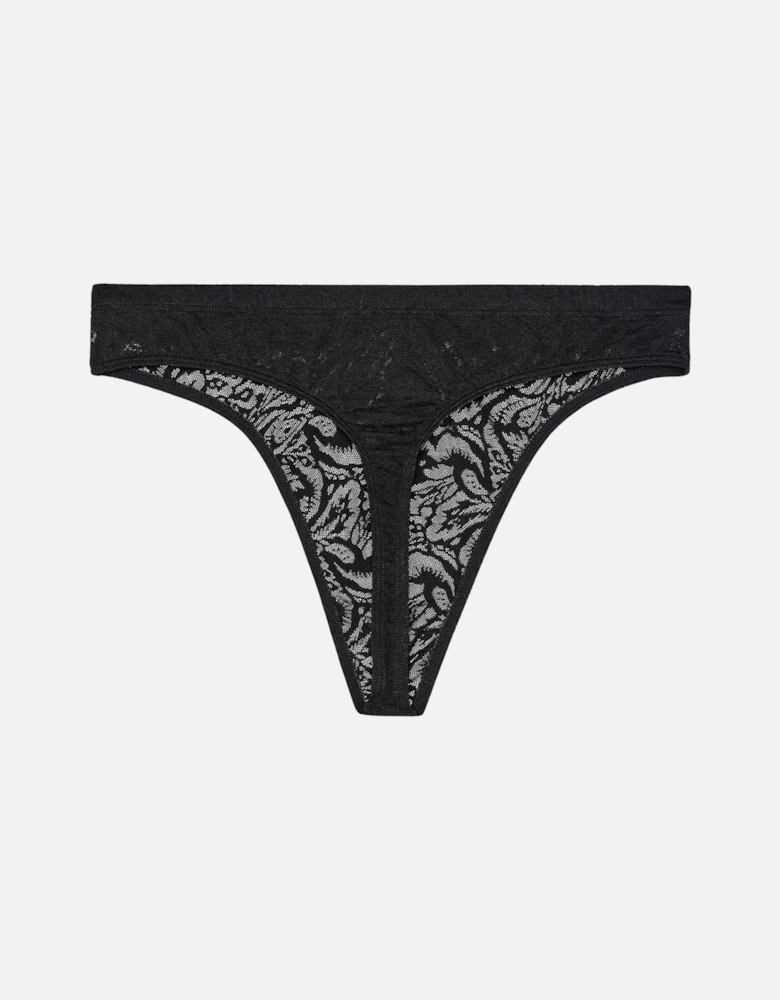 Temptation Free Cut Lace G-String, Black