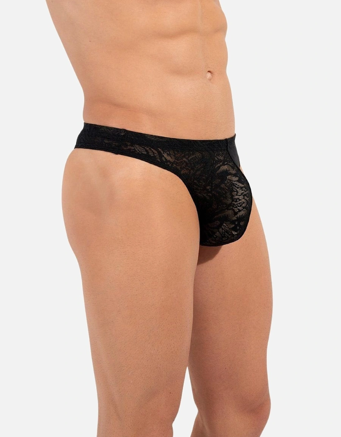 Temptation Free Cut Lace G-String, Black