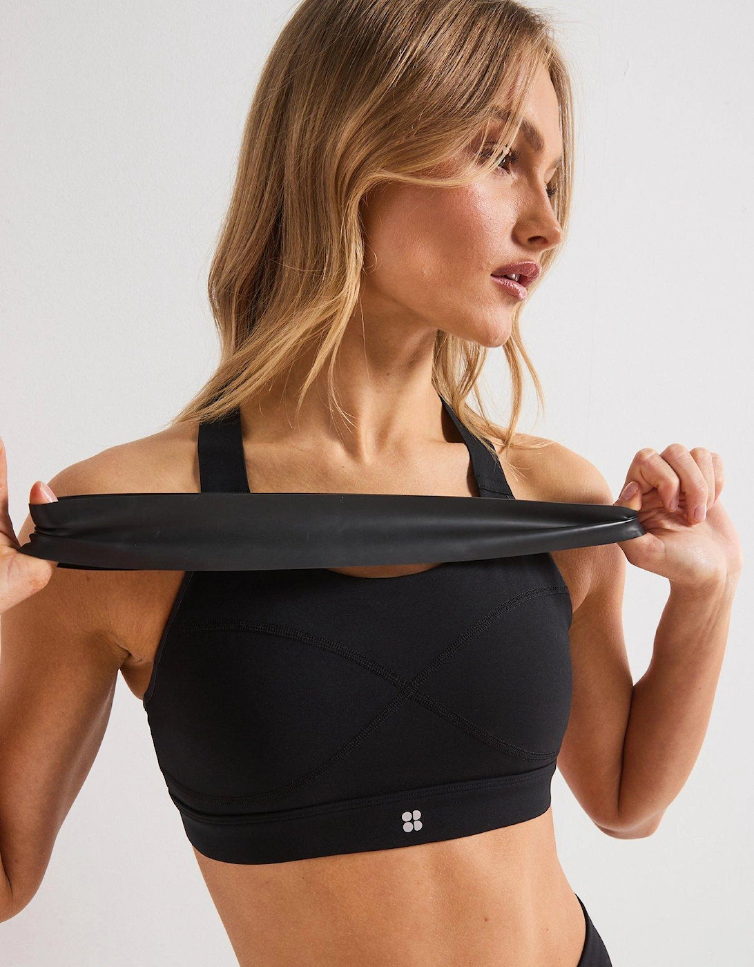 Womens Training Power Medium Impact Sports Bra - Black
