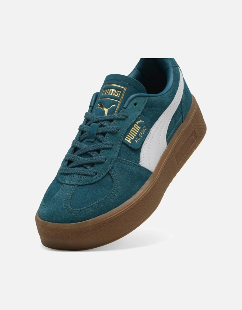 Women's Palermo Elevata Trainers - Dark Green