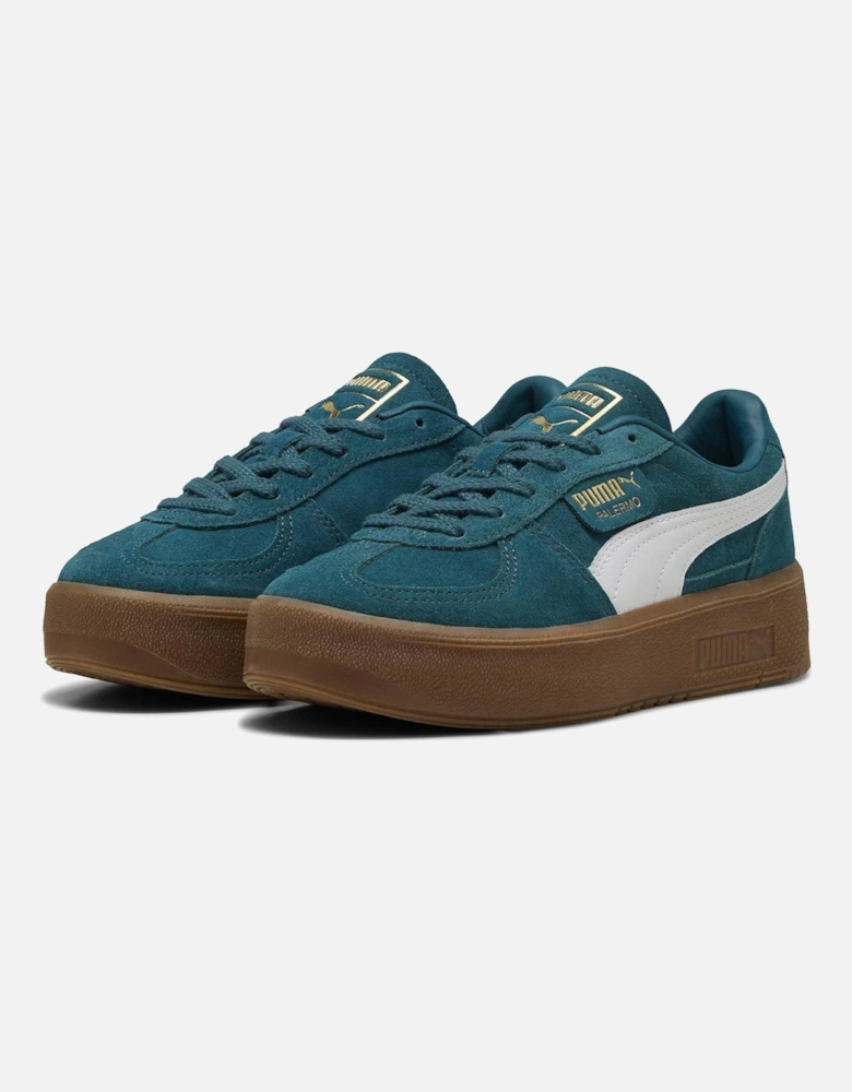 Women's Palermo Elevata Trainers - Dark Green