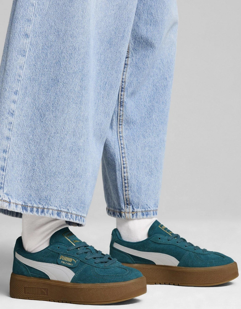 Women's Palermo Elevata Trainers - Dark Green