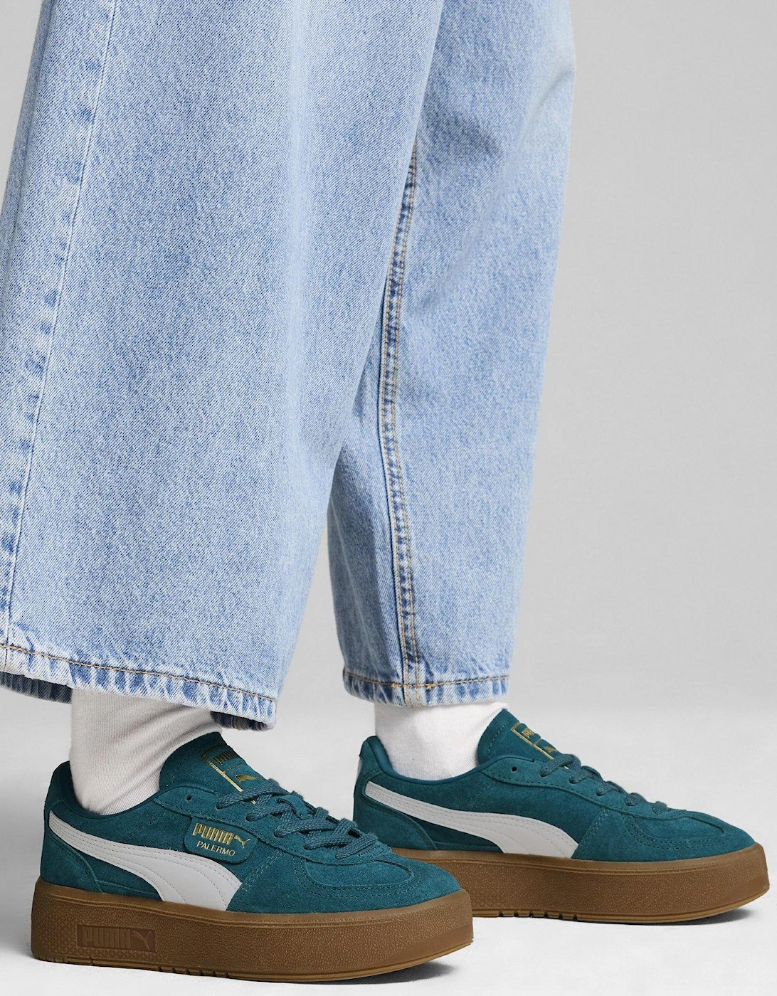 Women's Palermo Elevata Trainers - Dark Green