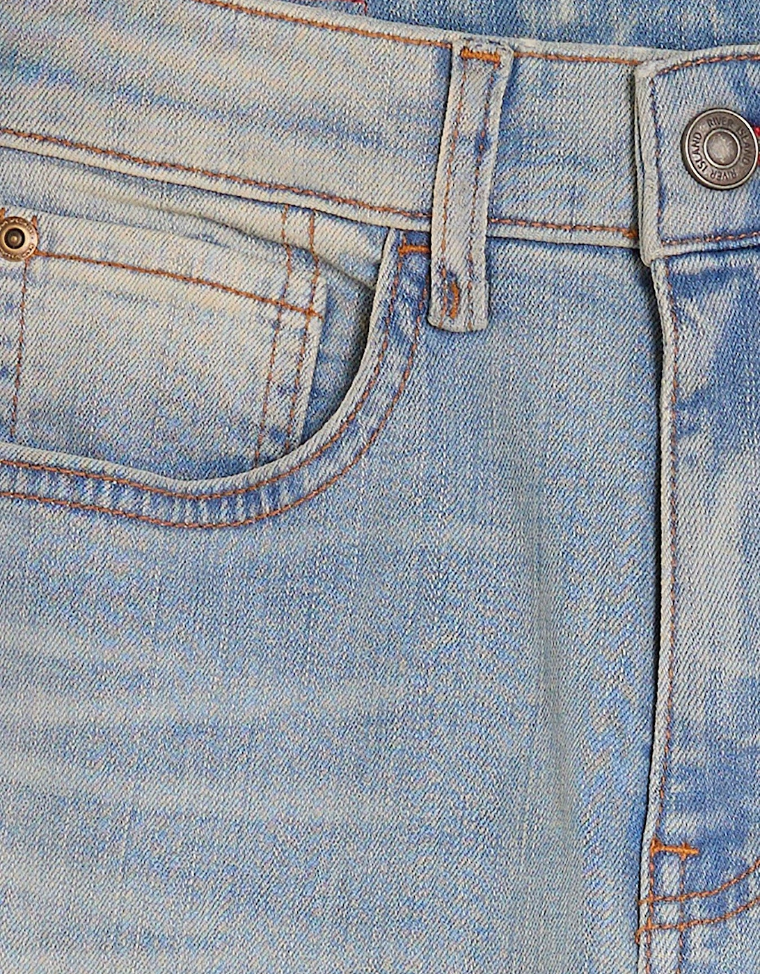 High Rise Tummy Hold Flare Jean - Light Denim
