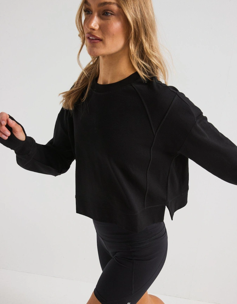 Womens Training After Class Sweatshirt - Black