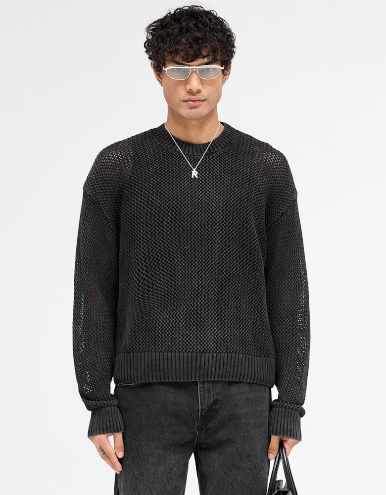 Oversized Fit Open Gauge Knit Jumper