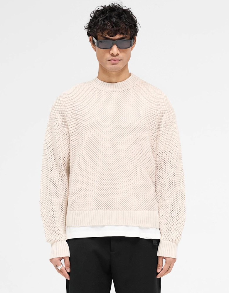 Oversized Fit Open Gauge Knit Jumper