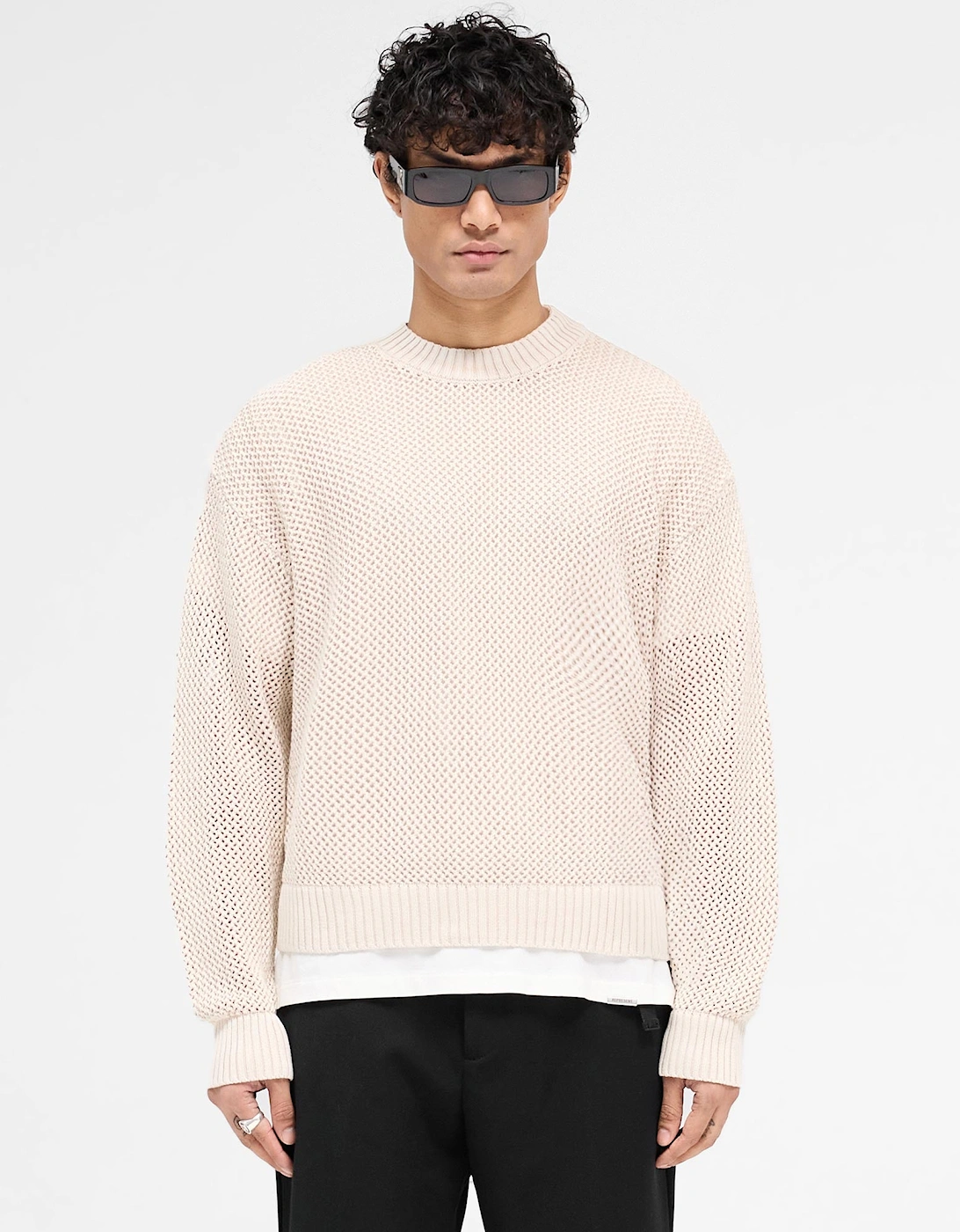 Oversized Fit Open Gauge Knit Jumper, 6 of 5