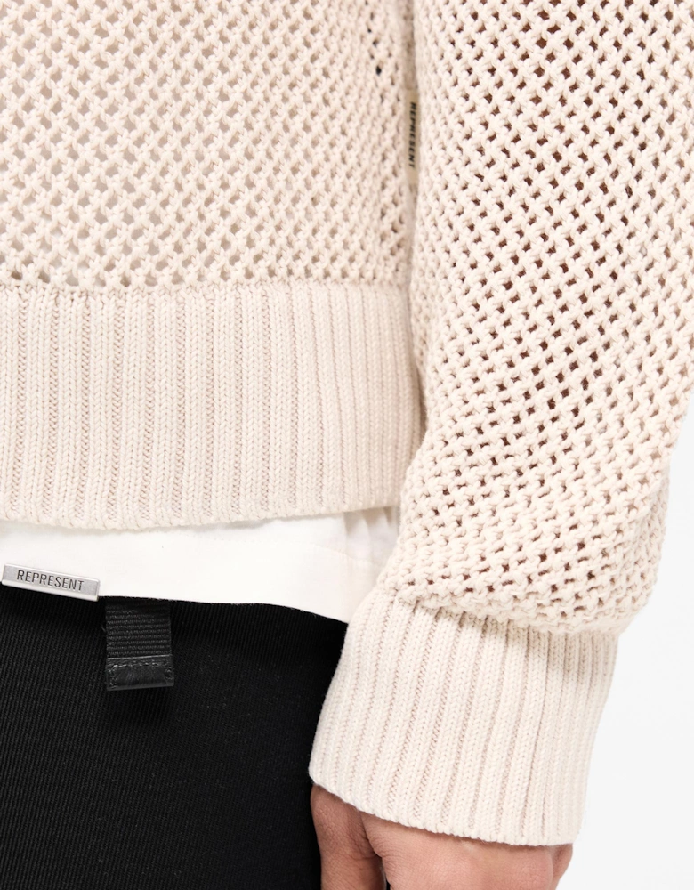 Oversized Fit Open Gauge Knit Jumper