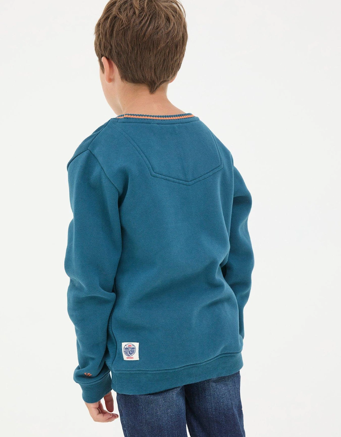 Boys Off Grid Crew Sweat - Dark Teal