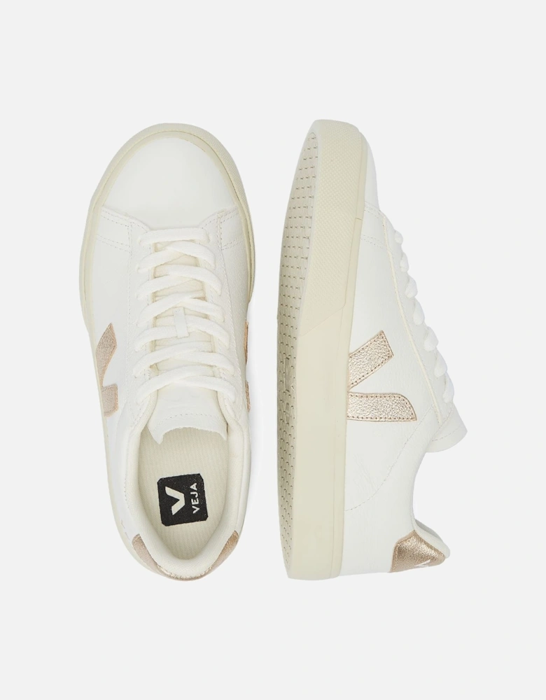 Campo Platine Women's White/Gold Trainers