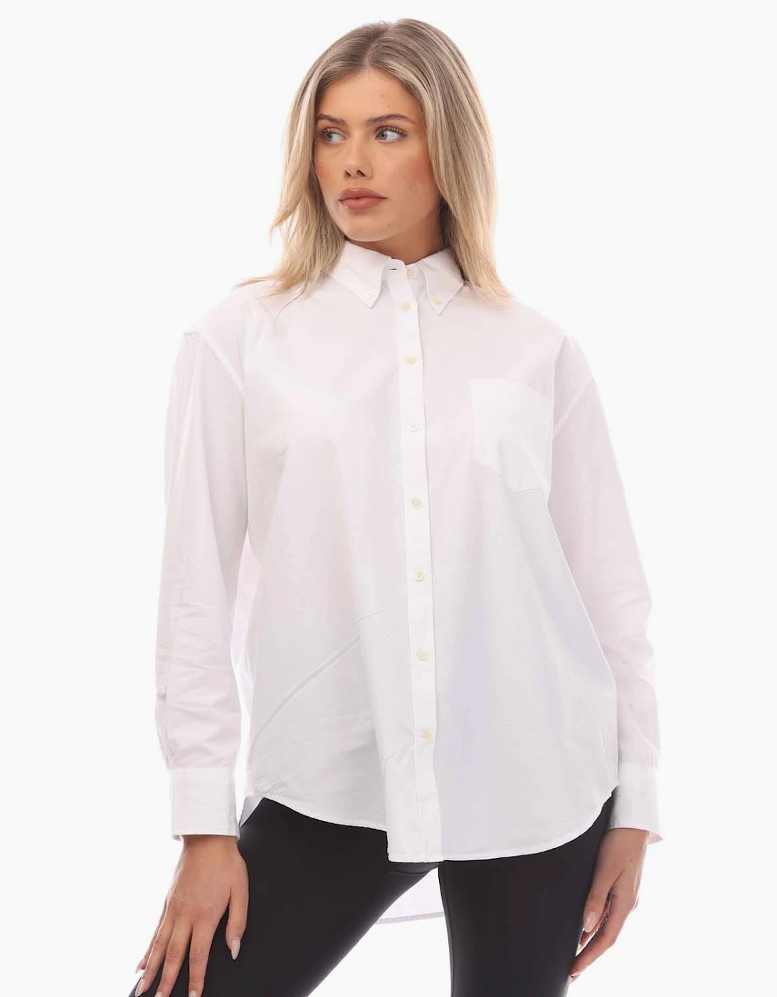 GANT Women's Relaxed Fit Luxury Poplin Shirt - White - Size: 18