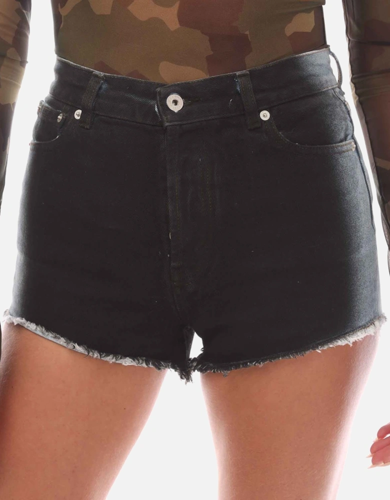 Gradient Denim Shorts