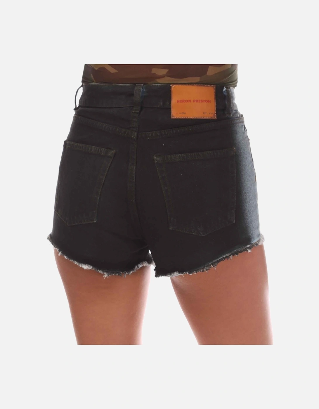 Gradient Denim Shorts