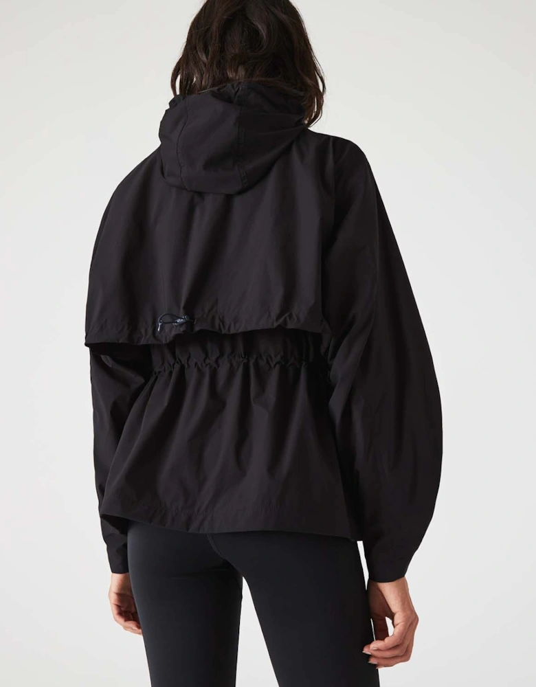 Adjustable Waist Light Zip Windbreaker Jacket