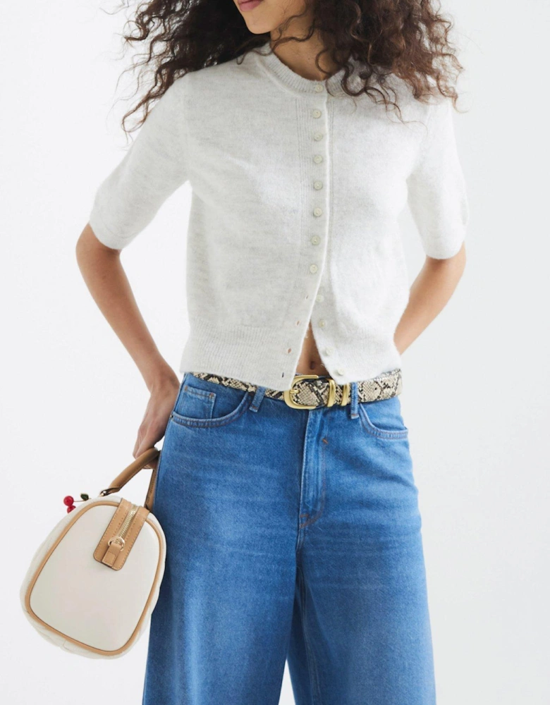 Button Down Cardigan - Cream