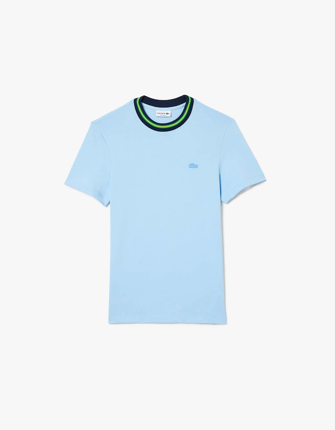 Stripe Collar Stretch Piqué T-Shirt