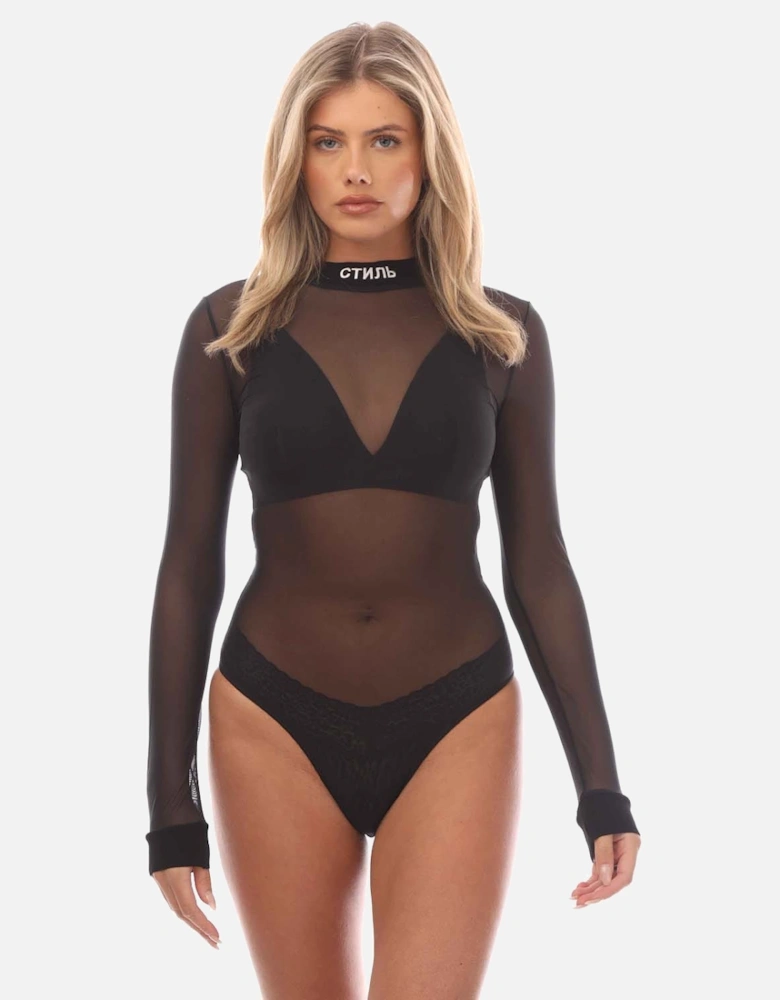 CTNMB Mesh Long-Sleeve Bodysuit