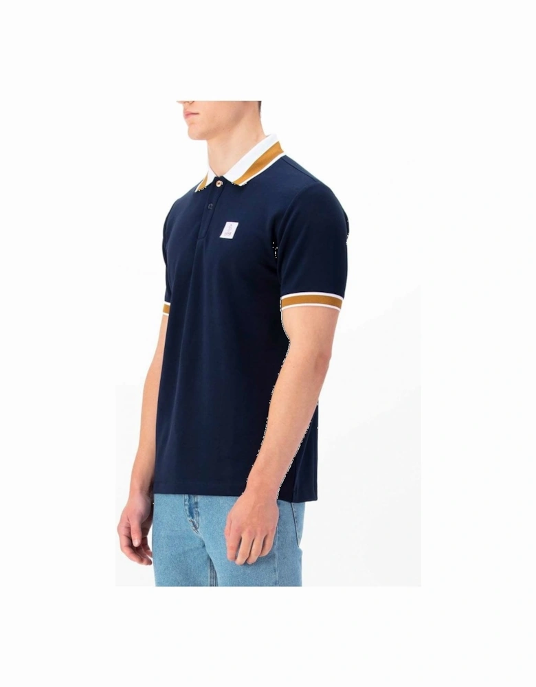 Luke Makati Detailed Polo Shirt Dark Navy