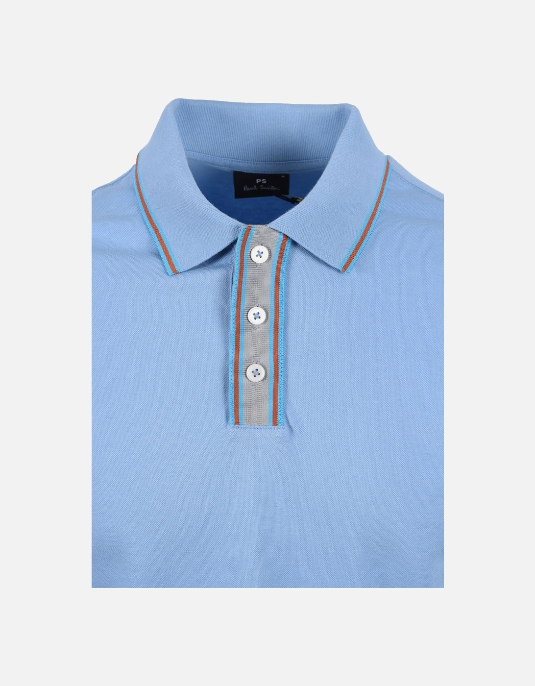 Reg Fit Tipped Polo Light Blue