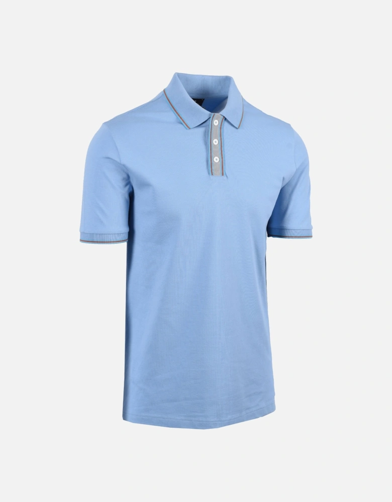 Reg Fit Tipped Polo Light Blue