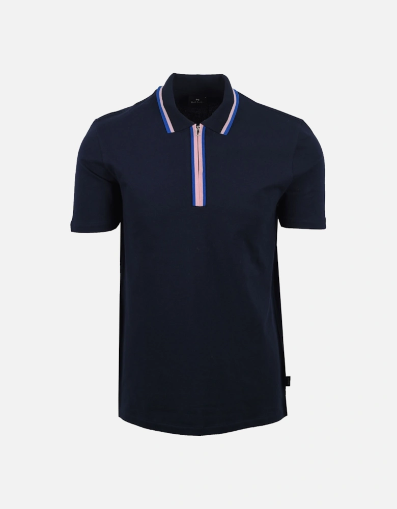 Reg Fit Half Zip Polo Dark Navy