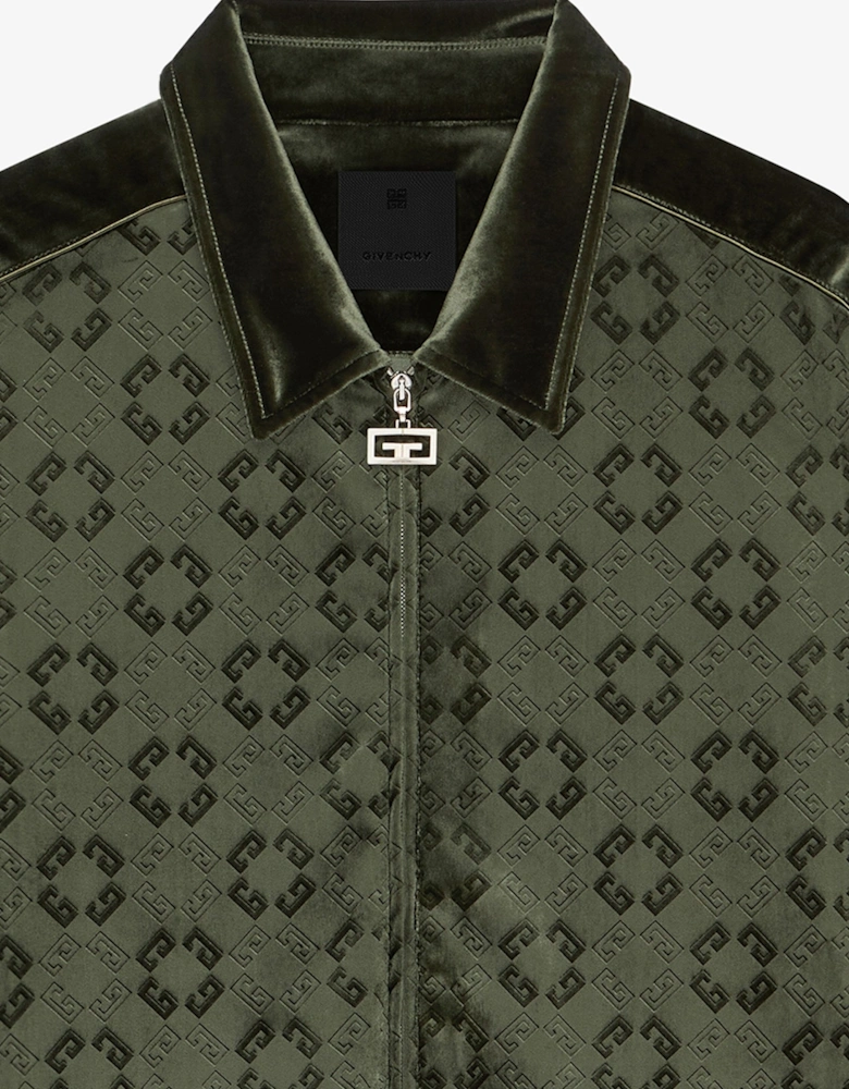 Monogram Velvet Jacket Green