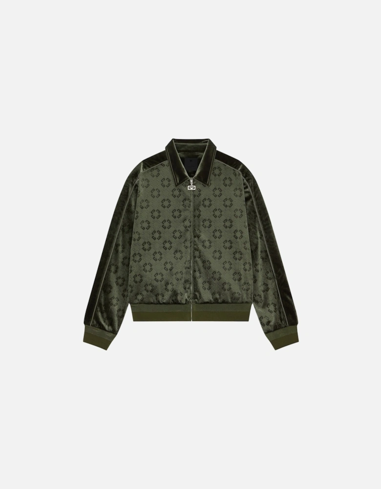 Monogram Velvet Jacket Green