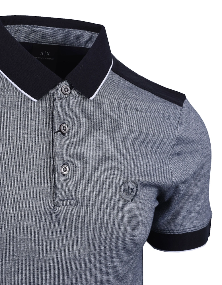 Cotton Piquet Polo Shirt Navy