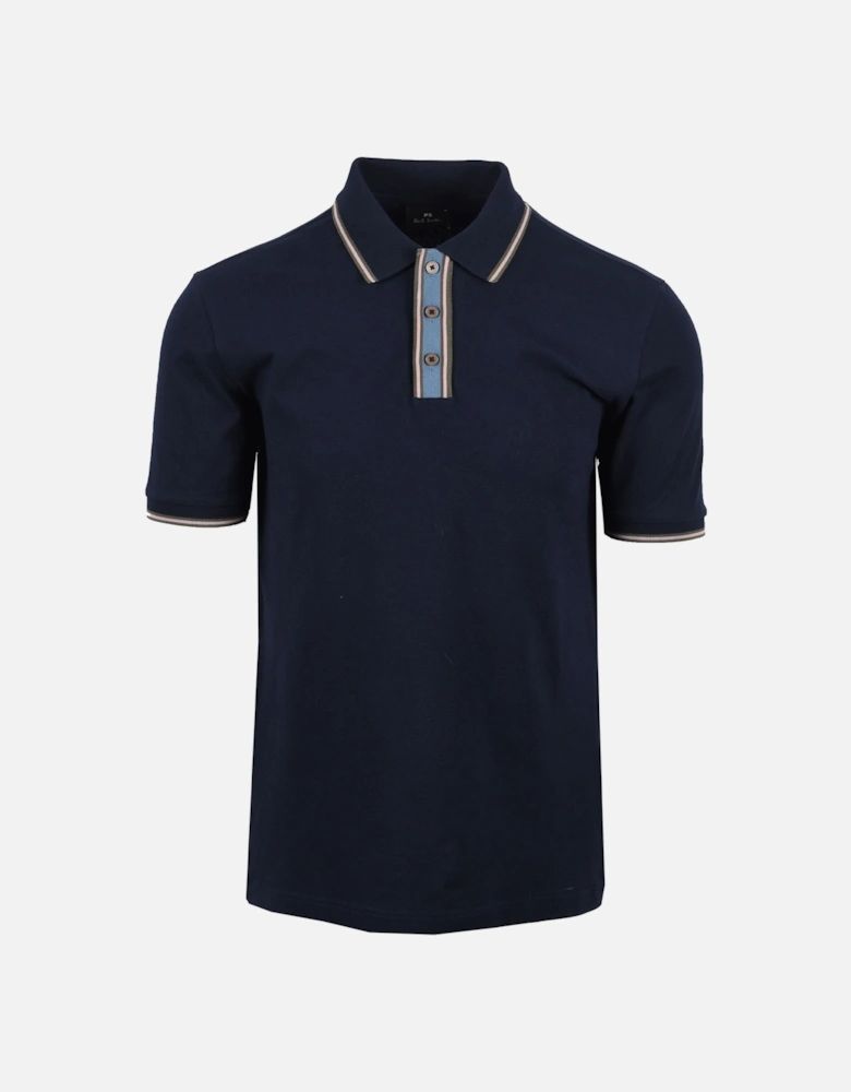 Reg Fit Tipped Polo Dark Navy