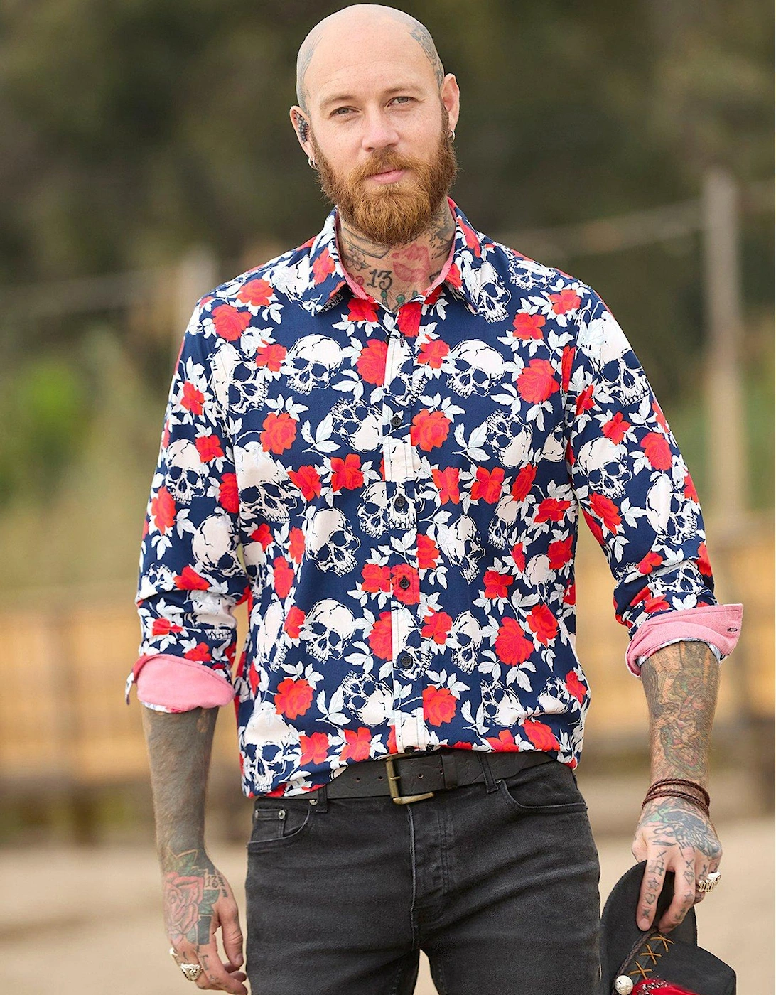 Skulls & Roses Long Sleeve Shirt - Multi, 2 of 1