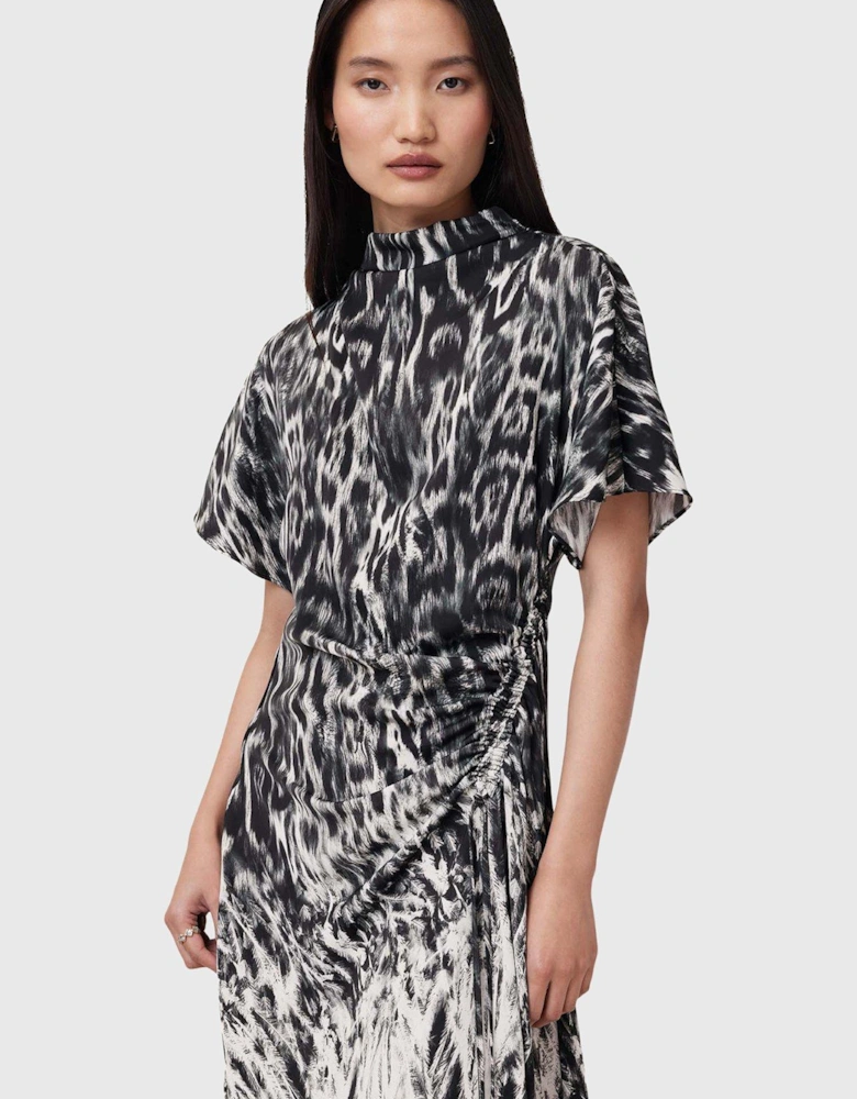 Rosie Print Dress - Black