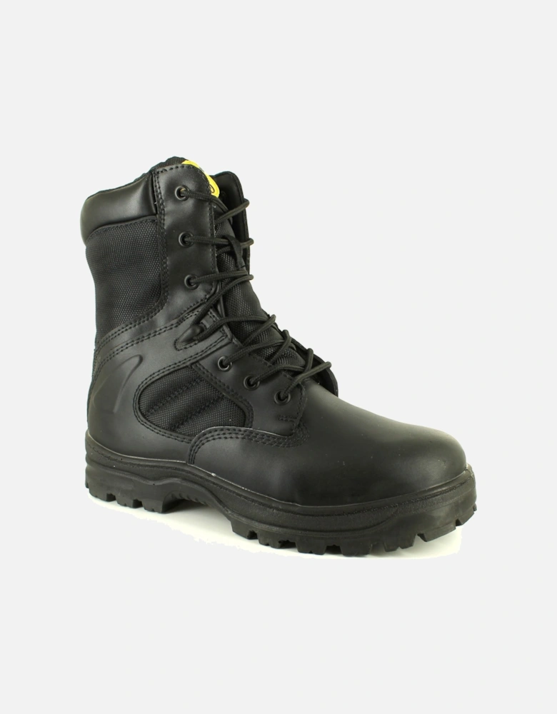 Mens Safety Boots Drill Lace Up black UK Size