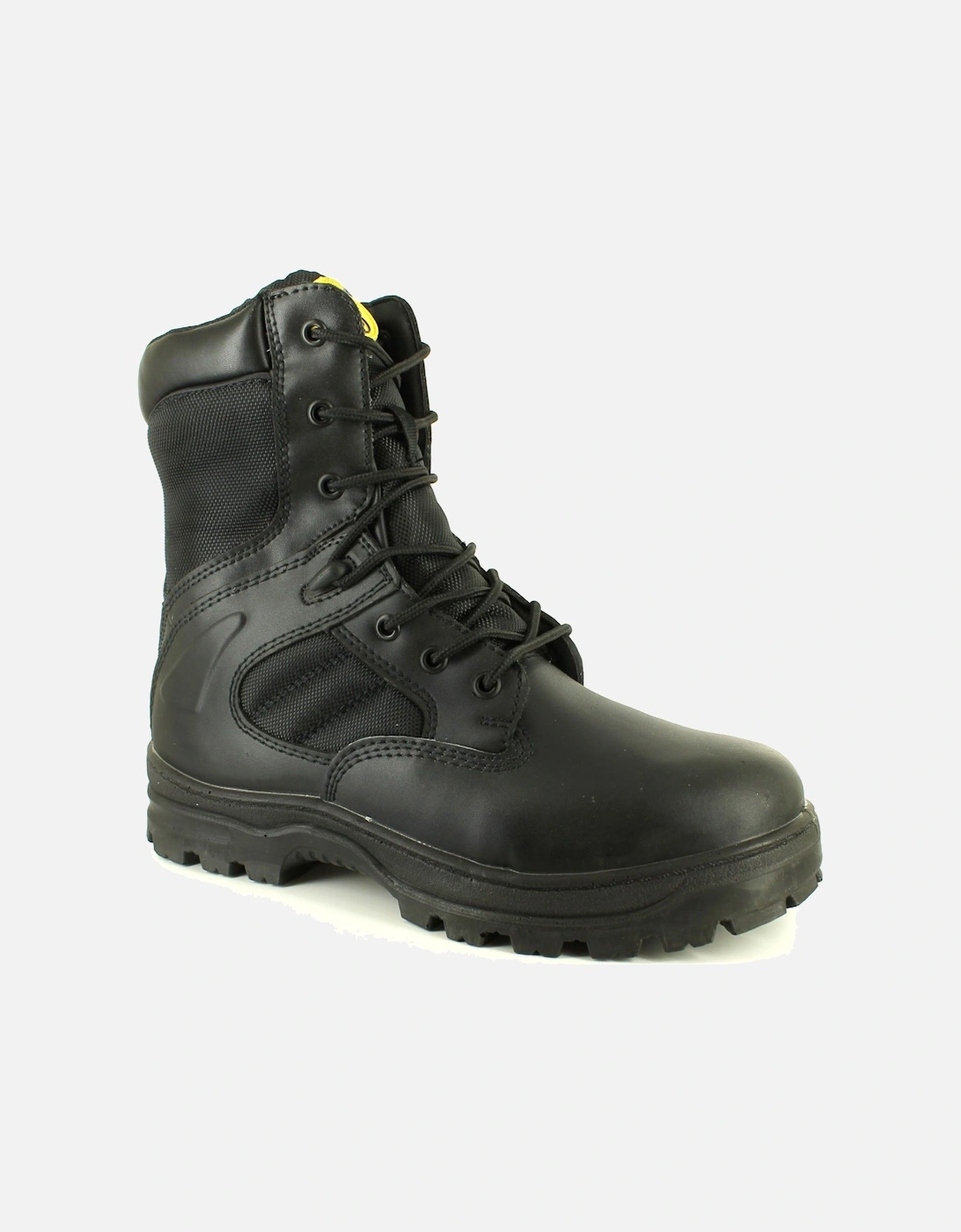 Mens Safety Boots Drill Lace Up black UK Size, 6 of 5