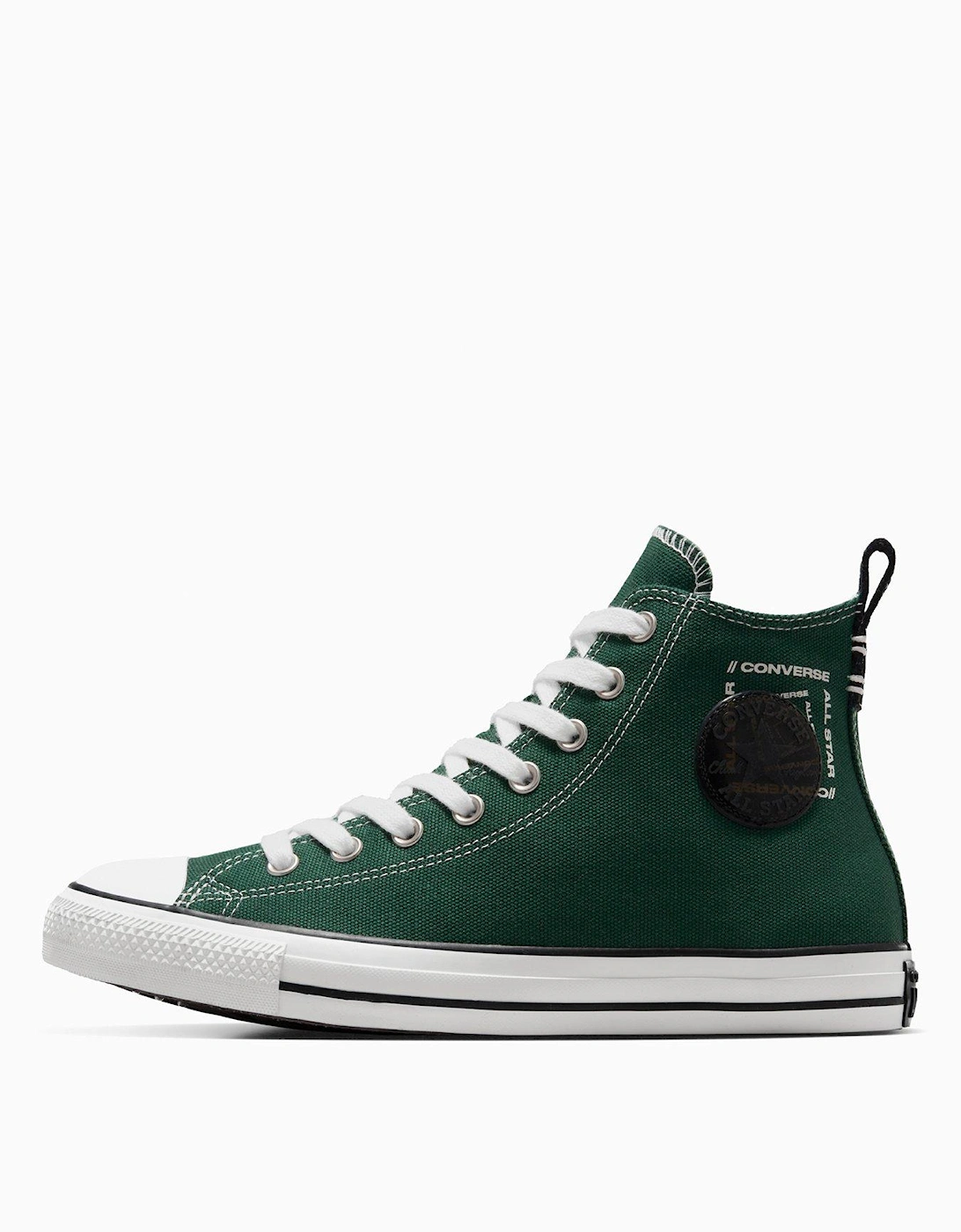Mens Lux Sport Chuck Taylor All Star Wide Hi Top Trainers - Green