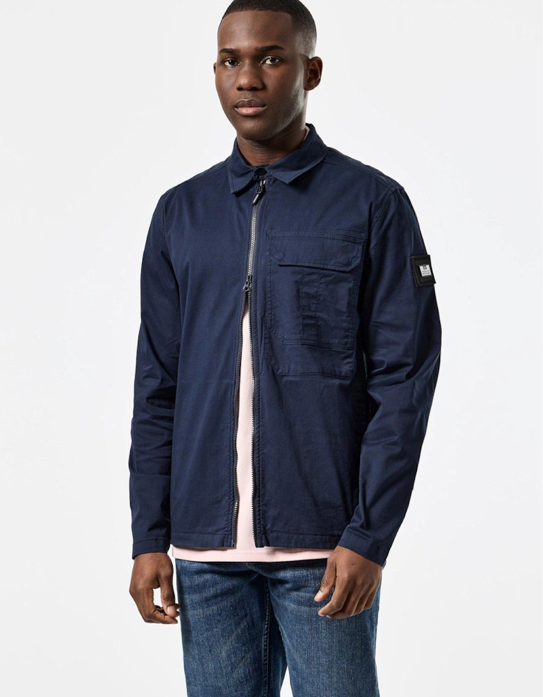 Graniteville Cotton Pocket Overshirt - Navy