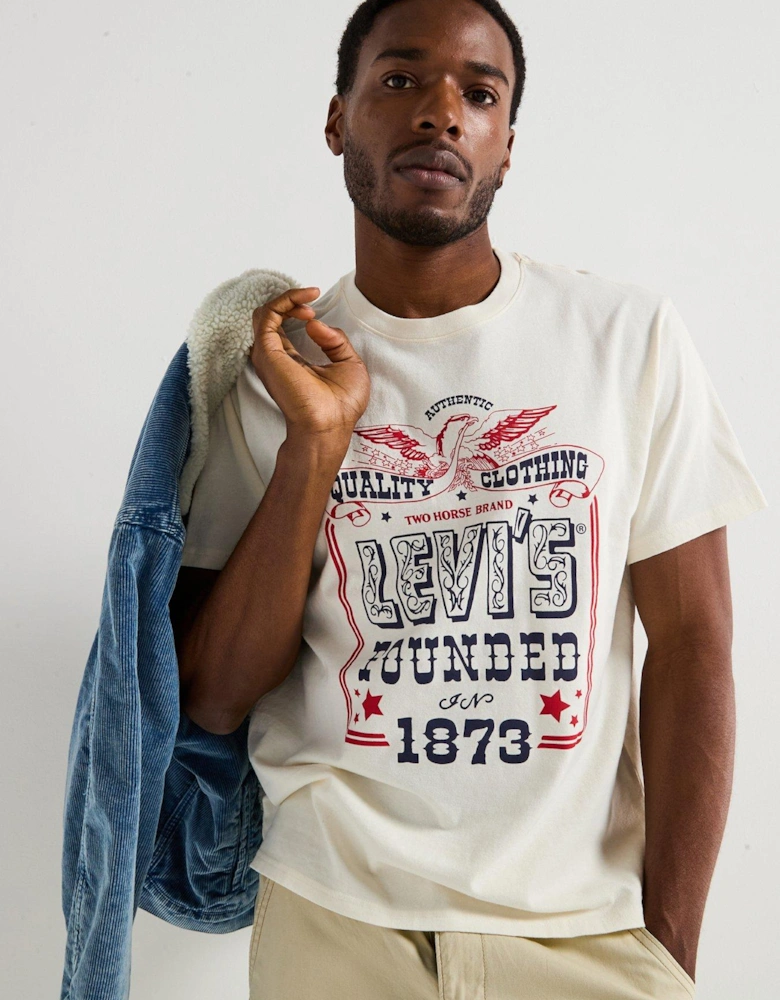 Graphic Relaxed Fit Short Sleeve T-shirt - White